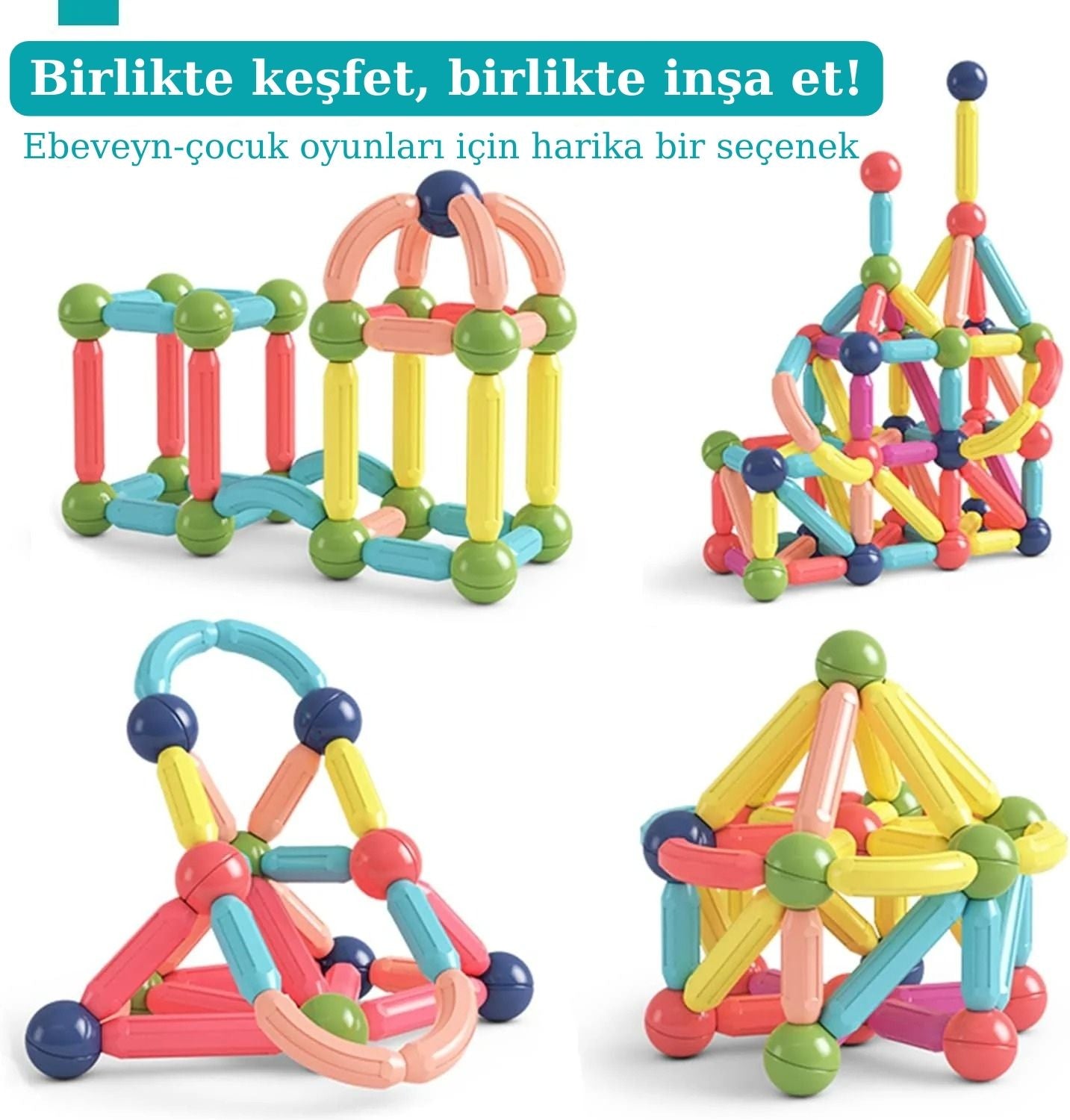 OyunLab™ Magnetik Çubuk Seti